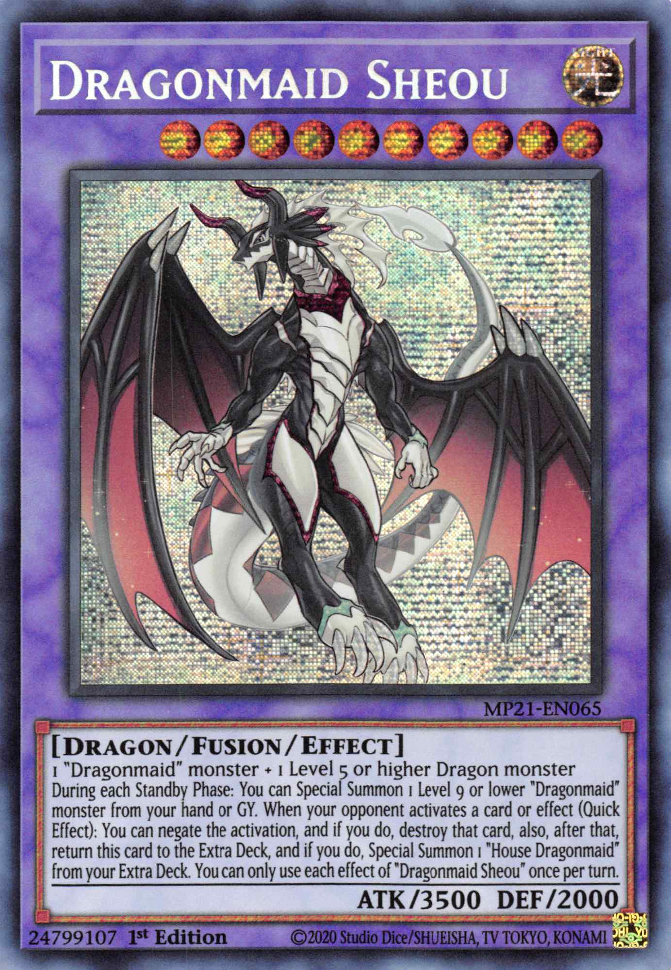 Dragonmaid Sheou [MP21-EN065] Prismatic Secret Rare | Kessel Run Games Inc. 