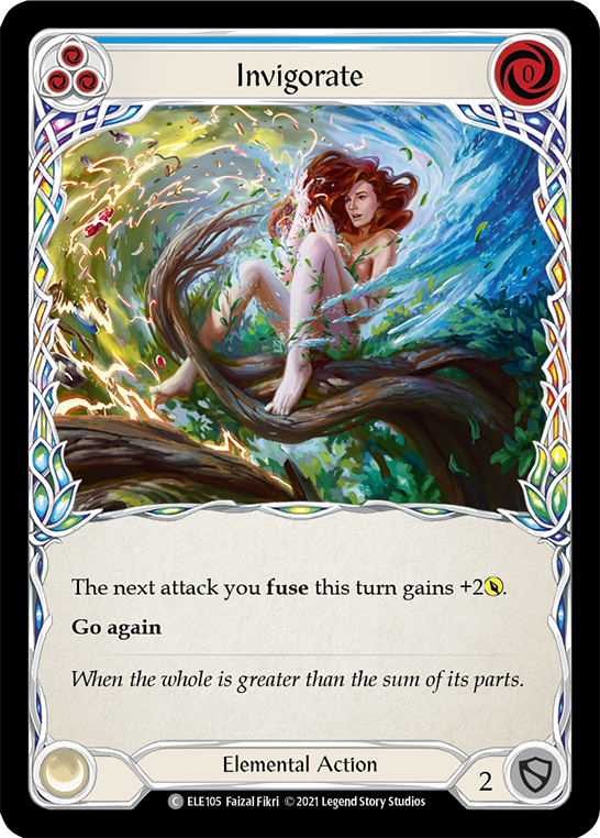 Invigorate (Blue) [ELE105] (Tales of Aria)  1st Edition Rainbow Foil | Kessel Run Games Inc. 