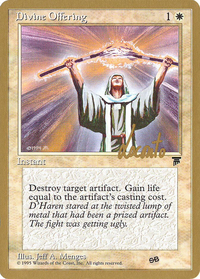 Divine Offering (Michael Loconto) (SB) [Pro Tour Collector Set] | Kessel Run Games Inc. 