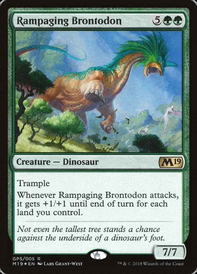 Rampaging Brontodon [Magic 2019 Gift Pack] | Kessel Run Games Inc. 