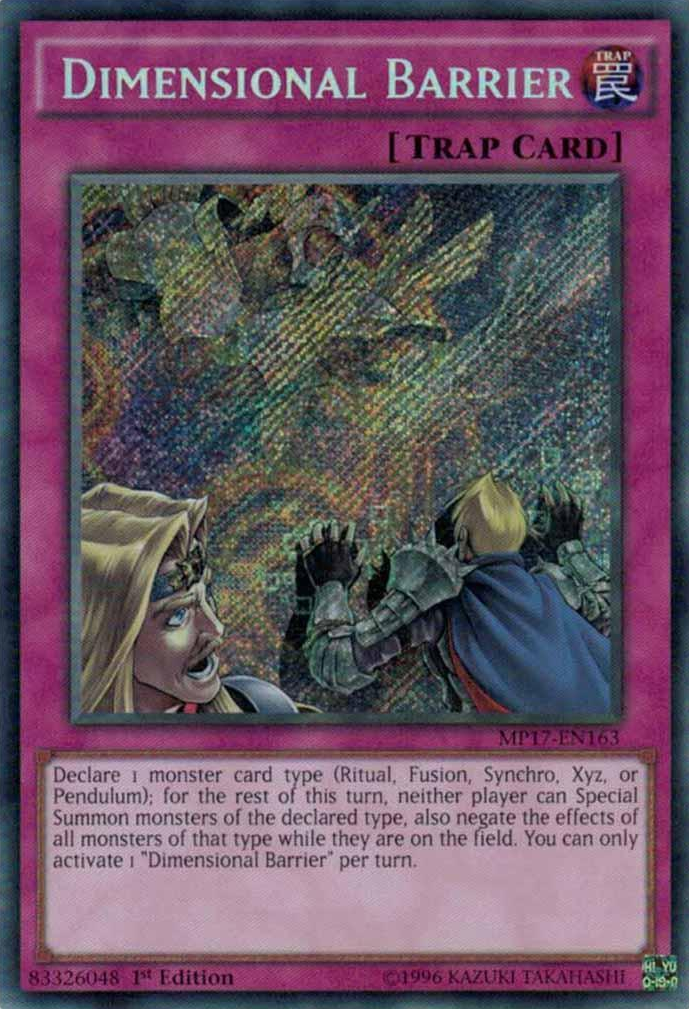 Dimensional Barrier [MP17-EN163] Secret Rare | Kessel Run Games Inc. 