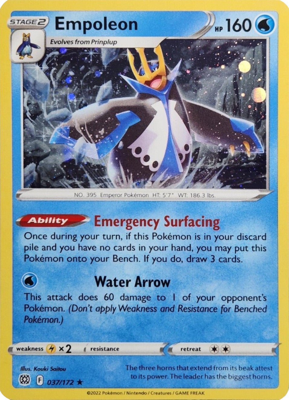 Empoleon (037/172) (Cosmos Holo) [Sword & Shield: Brilliant Stars] | Kessel Run Games Inc. 