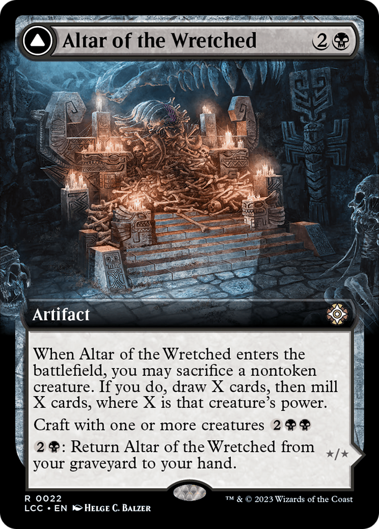 Altar of the Wretched // Wretched Bonemass (Extended Art) [The Lost Caverns of Ixalan Commander] | Kessel Run Games Inc. 
