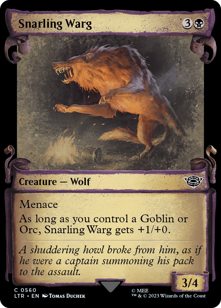 Snarling Warg [The Lord of the Rings: Tales of Middle-Earth Showcase Scrolls] | Kessel Run Games Inc. 