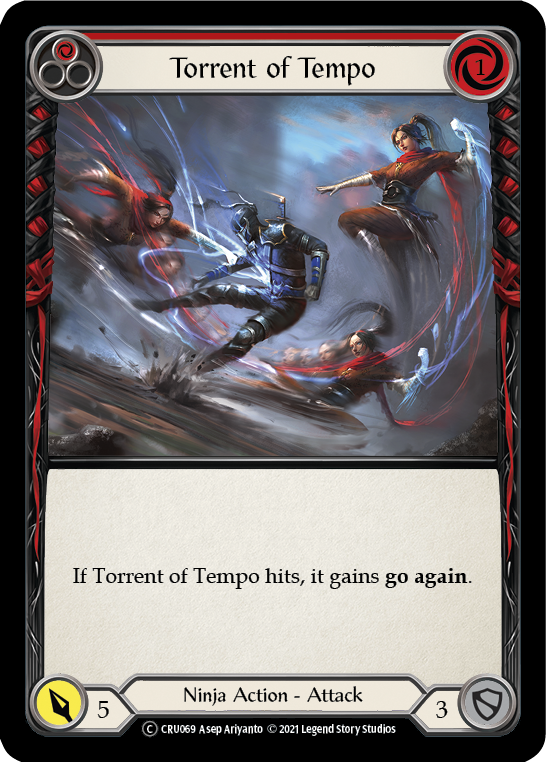 Torrent of Tempo (Red) [U-CRU069] (Crucible of War Unlimited)  Unlimited Rainbow Foil | Kessel Run Games Inc. 