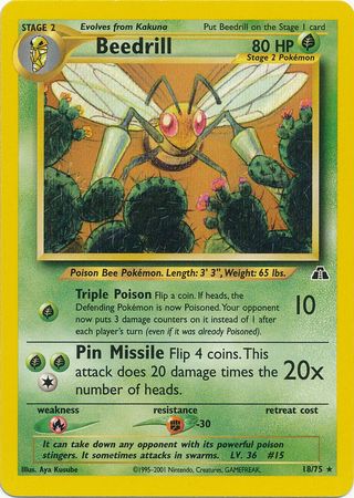 Beedrill (18/75) [Neo Discovery Unlimited] | Kessel Run Games Inc. 