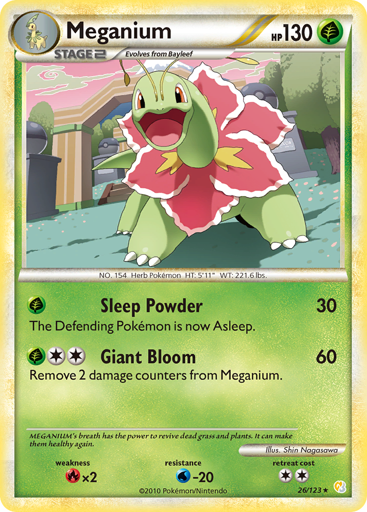 Meganium (26/123) [HeartGold & SoulSilver: Base Set] | Kessel Run Games Inc. 