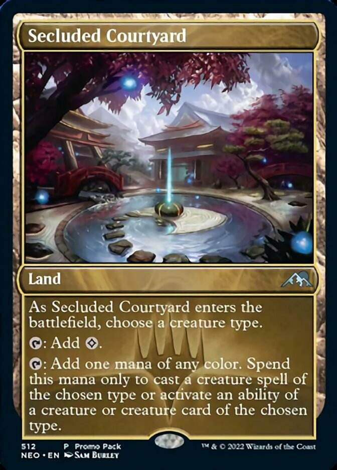 Secluded Courtyard (Promo Pack) [Kamigawa: Neon Dynasty Promos] | Kessel Run Games Inc. 