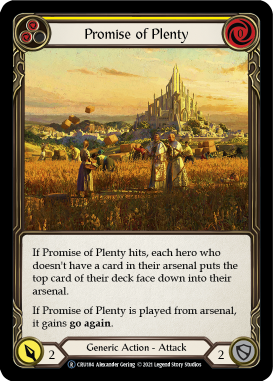 Promise of Plenty (Yellow) [U-CRU184] (Crucible of War Unlimited)  Unlimited Normal | Kessel Run Games Inc. 