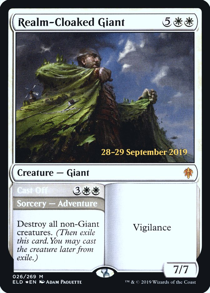 Realm-Cloaked Giant // Cast Off [Throne of Eldraine Prerelease Promos] | Kessel Run Games Inc. 