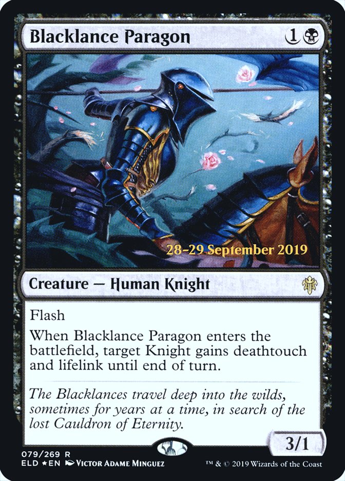 Blacklance Paragon [Throne of Eldraine Prerelease Promos] | Kessel Run Games Inc. 