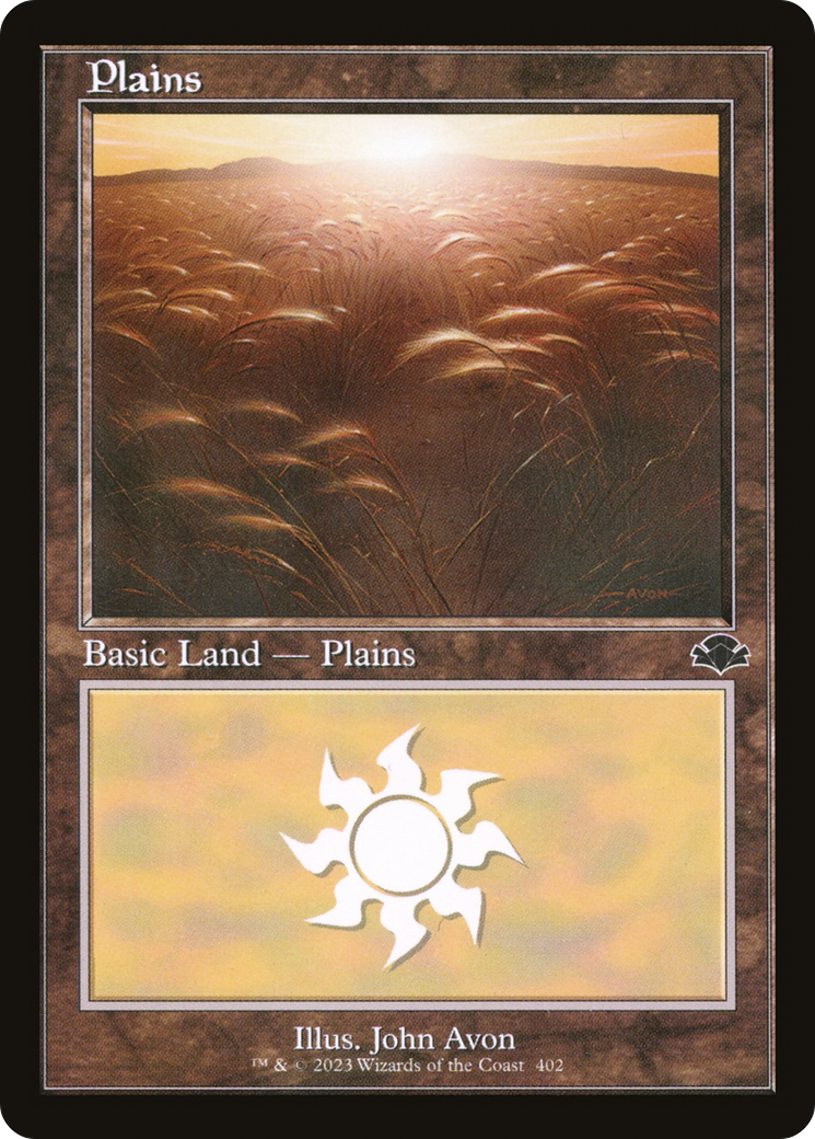 Plains (402) (Retro) [Dominaria Remastered] | Kessel Run Games Inc. 