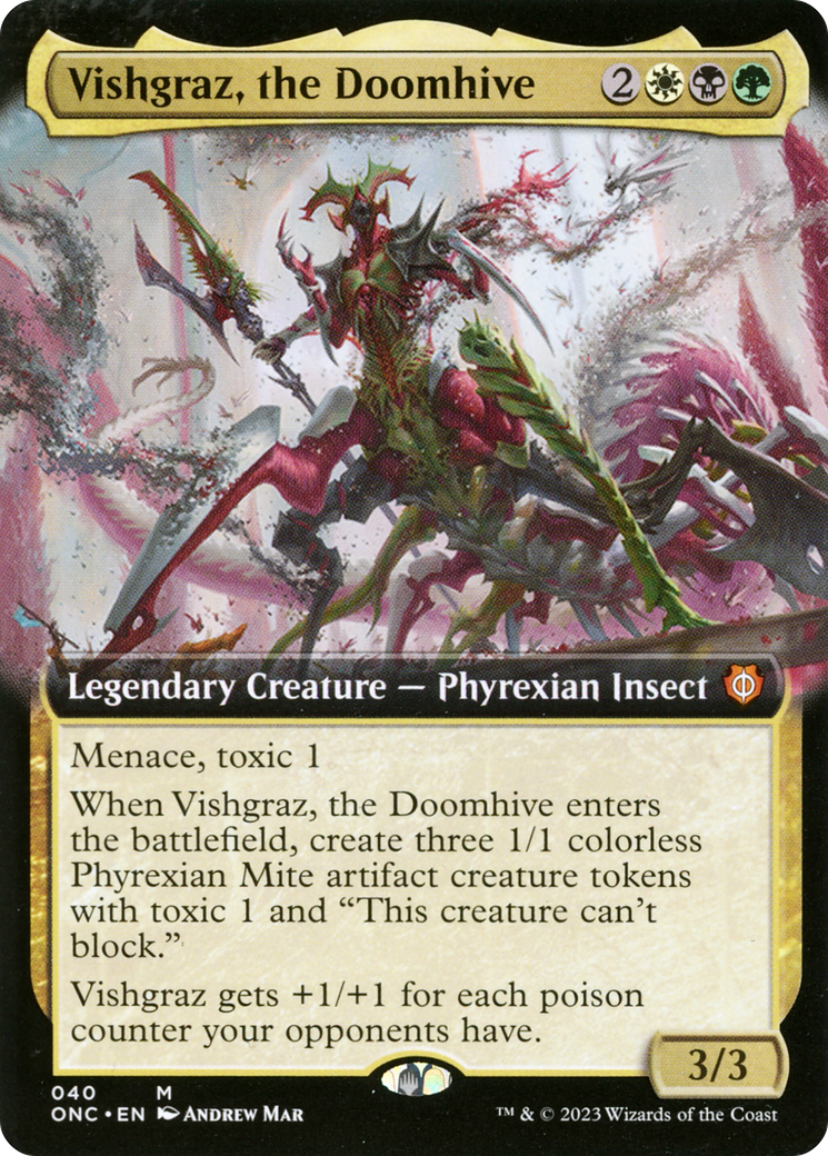 Vishgraz, the Doomhive (Extended Art) [Phyrexia: All Will Be One Commander] | Kessel Run Games Inc. 