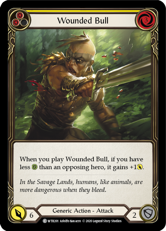 Wounded Bull (Yellow) [U-WTR201] (Welcome to Rathe Unlimited)  Unlimited Rainbow Foil | Kessel Run Games Inc. 