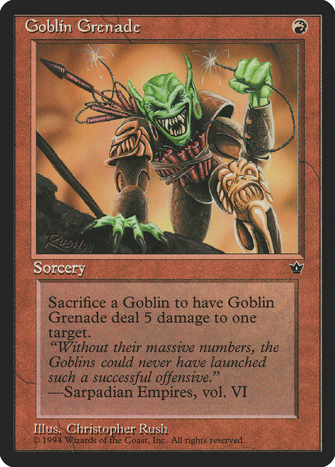 Goblin Grenade (Christopher Rush) [Fallen Empires] | Kessel Run Games Inc. 