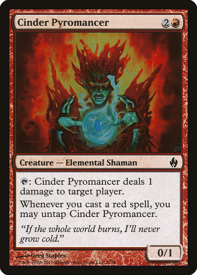 Cinder Pyromancer [Premium Deck Series: Fire and Lightning] | Kessel Run Games Inc. 