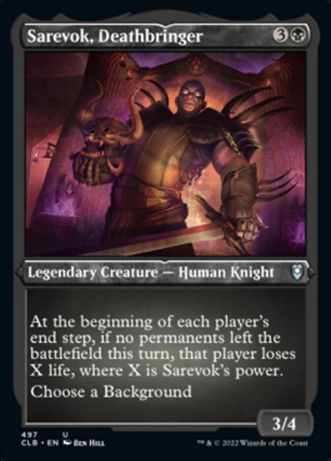 Sarevok, Deathbringer (Foil Etched) [Commander Legends: Battle for Baldur's Gate] | Kessel Run Games Inc. 