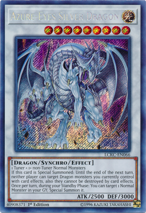 Azure-Eyes Silver Dragon [LCKC-EN066] Secret Rare | Kessel Run Games Inc. 