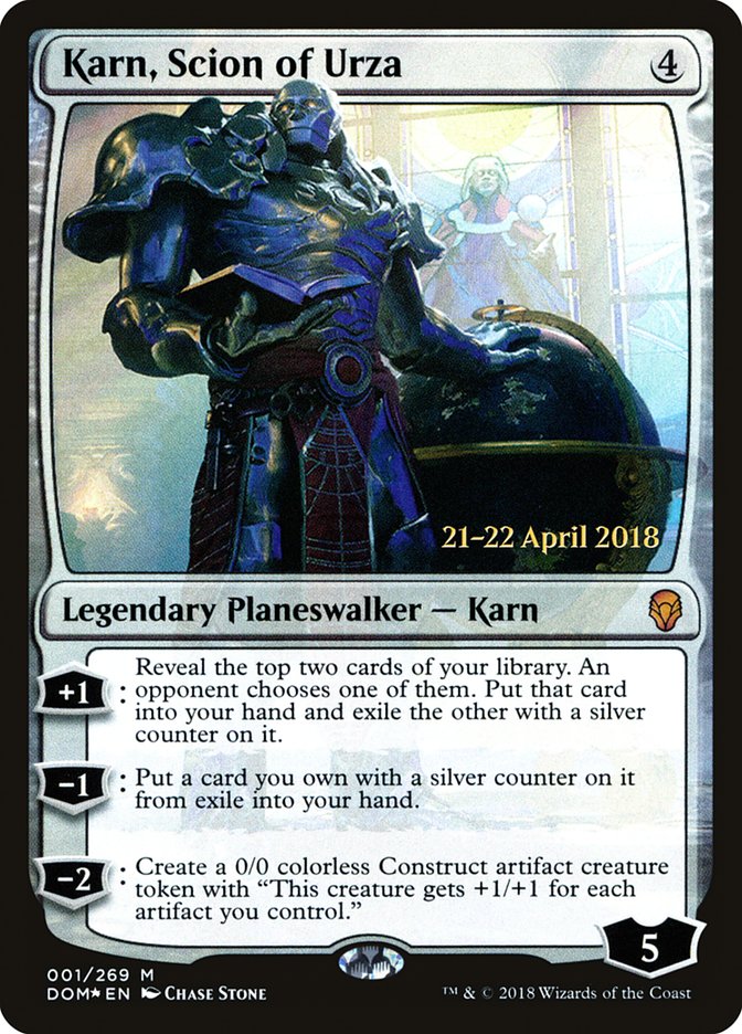 Karn, Scion of Urza [Dominaria Prerelease Promos] | Kessel Run Games Inc. 