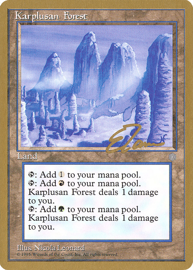 Karplusan Forest (Eric Tam) [Pro Tour Collector Set] | Kessel Run Games Inc. 