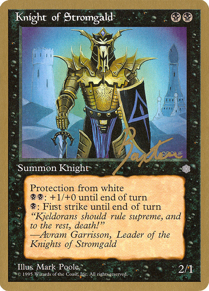 Knight of Stromgald (George Baxter) [Pro Tour Collector Set] | Kessel Run Games Inc. 