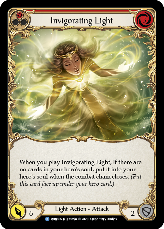 Invigorating Light (Red) [MON066-RF] (Monarch)  1st Edition Rainbow Foil | Kessel Run Games Inc. 