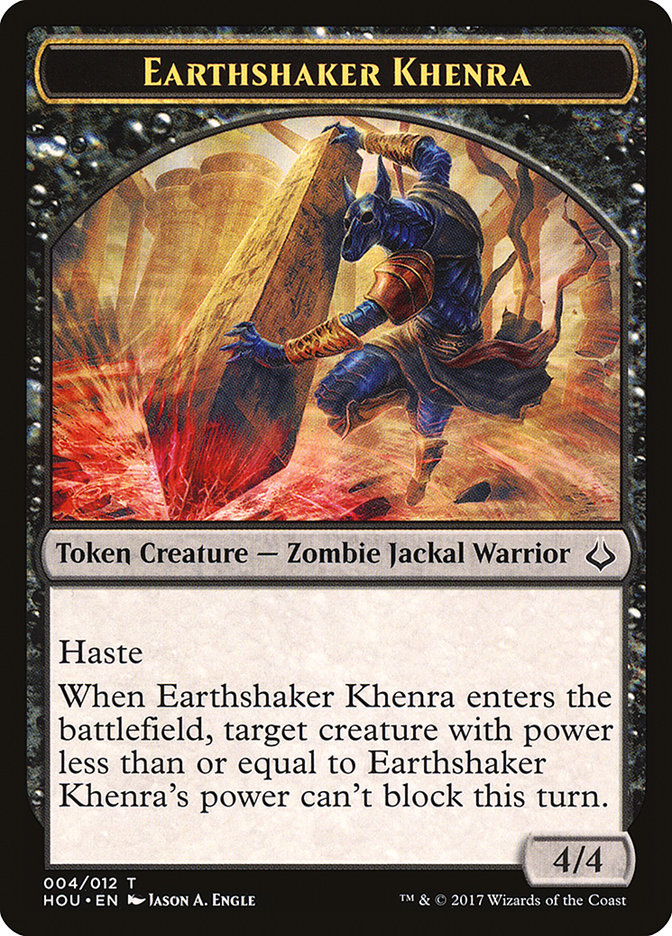 Earthshaker Khenra Token [Hour of Devastation Tokens] | Kessel Run Games Inc. 