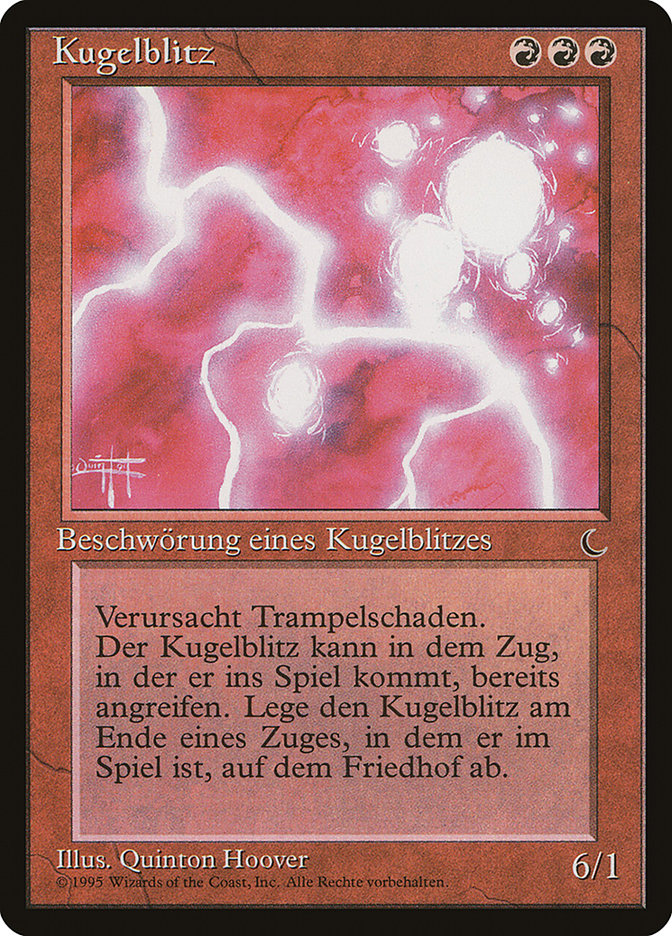 Ball Lightning (German) - "Kugelblitz" [Renaissance] | Kessel Run Games Inc. 