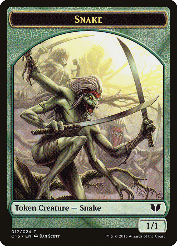 Snake Token (017/024) [Commander 2015 Tokens] | Kessel Run Games Inc. 