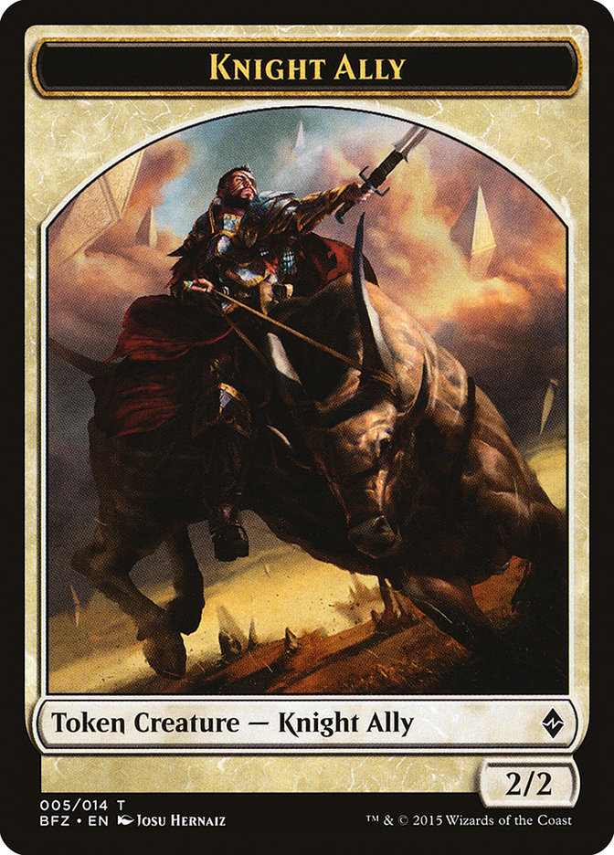Knight Ally Token [Battle for Zendikar Tokens] | Kessel Run Games Inc. 