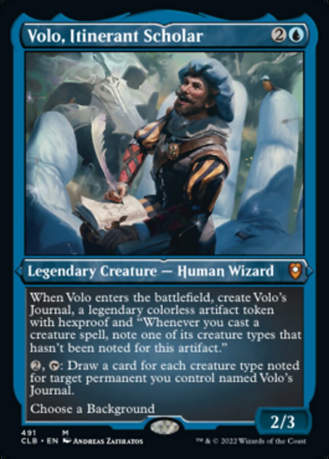 Volo, Itinerant Scholar (Foil Etched) [Commander Legends: Battle for Baldur's Gate] | Kessel Run Games Inc. 