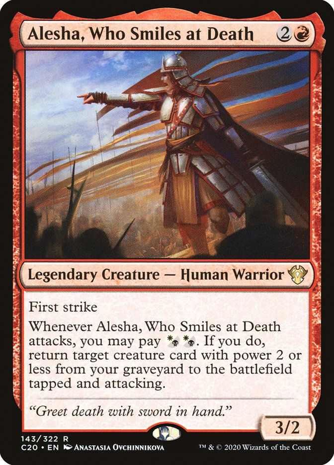 Alesha, Who Smiles at Death [Commander 2020] | Kessel Run Games Inc. 