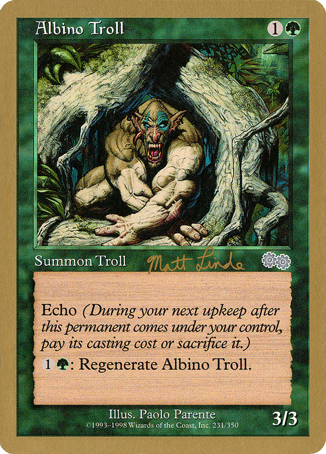 Albino Troll (Matt Linde) [World Championship Decks 1999] | Kessel Run Games Inc. 