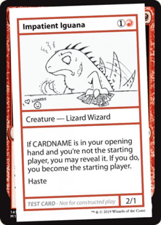 Impatient Iguana (2021 Edition) [Mystery Booster Playtest Cards] | Kessel Run Games Inc. 
