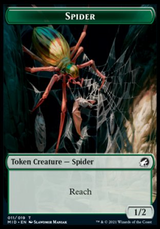 Spirit // Spider Double-Sided Token [Innistrad: Midnight Hunt Tokens] | Kessel Run Games Inc. 