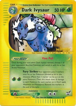 Dark Ivysaur (6) (Winner) (Jumbo Card) [Best of Promos] | Kessel Run Games Inc. 