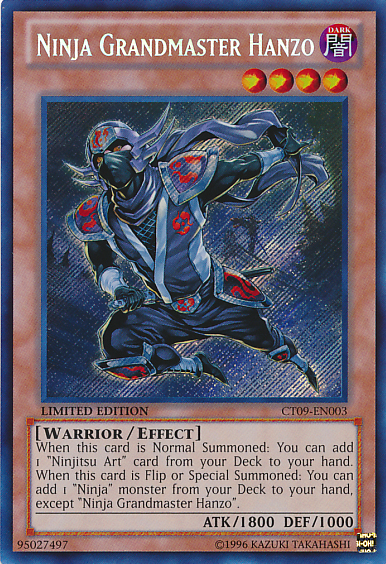 Ninja Grandmaster Hanzo [CT09-EN003] Secret Rare | Kessel Run Games Inc. 