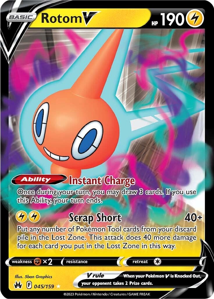 Rotom V (045/159) [Sword & Shield: Crown Zenith] | Kessel Run Games Inc. 