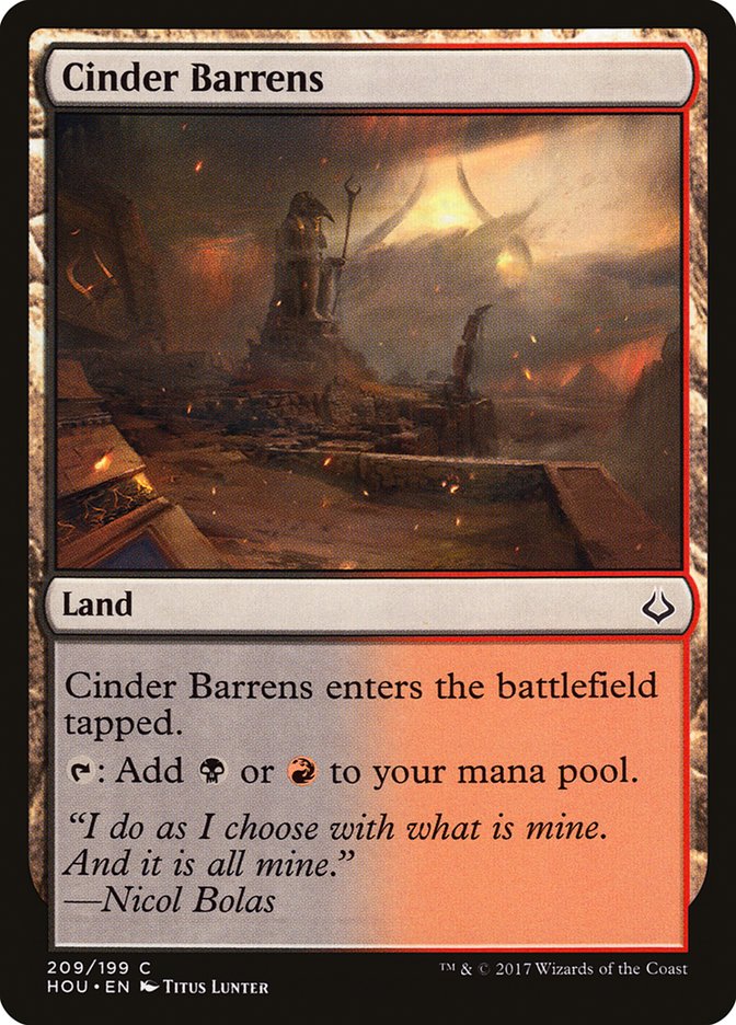 Cinder Barrens [Hour of Devastation] | Kessel Run Games Inc. 