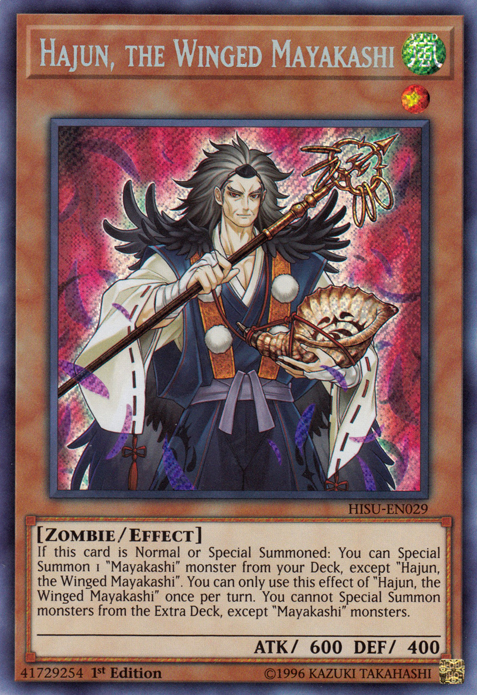 Hajun, the Winged Mayakashi [HISU-EN029] Secret Rare | Kessel Run Games Inc. 