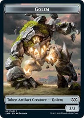 Golem // Elf Warrior Double-Sided Token [Double Masters Tokens] | Kessel Run Games Inc. 