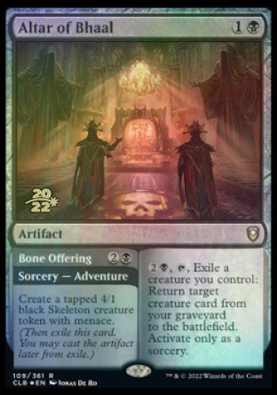 Altar of Bhaal // Bone Offering [Commander Legends: Battle for Baldur's Gate Prerelease Promos] | Kessel Run Games Inc. 