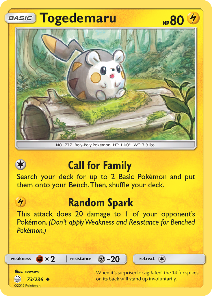 Togedemaru (73/236) [Sun & Moon: Cosmic Eclipse] | Kessel Run Games Inc. 