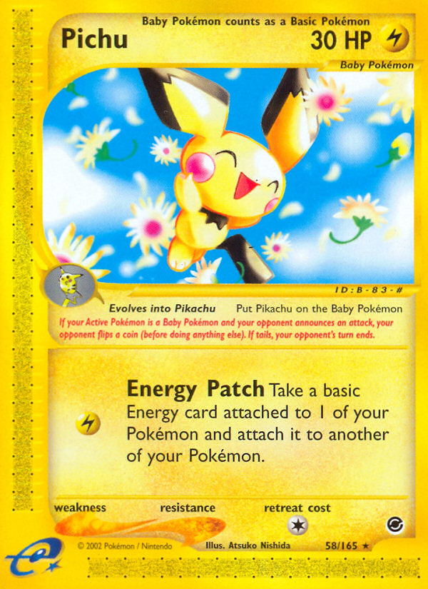 Pichu (58/165) [Expedition: Base Set] | Kessel Run Games Inc. 