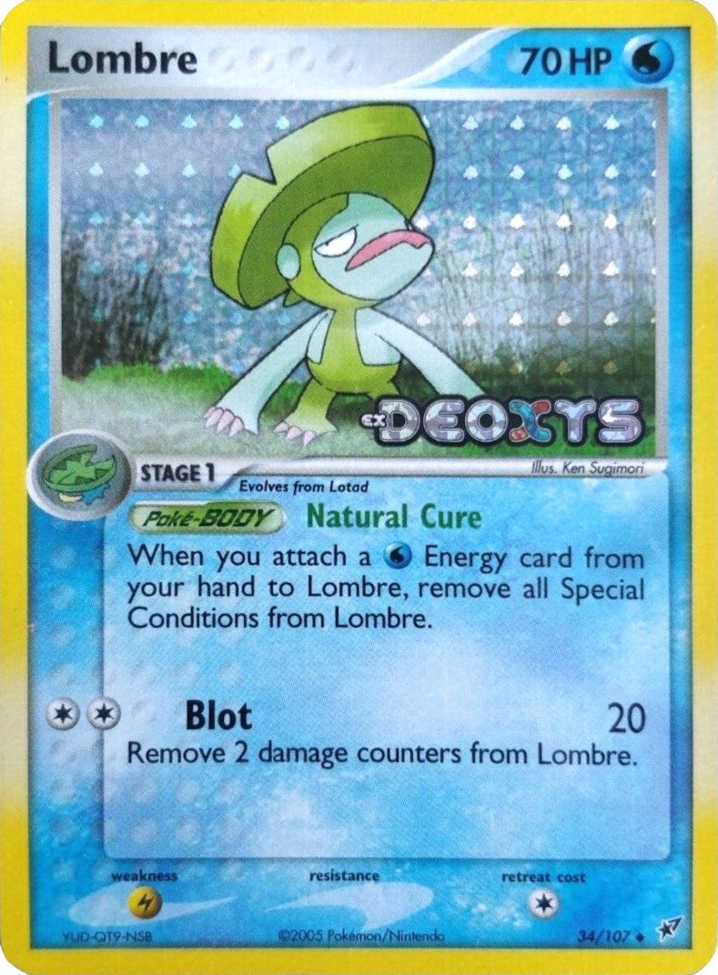 Lombre (34/107) (Stamped) [EX: Deoxys] | Kessel Run Games Inc. 
