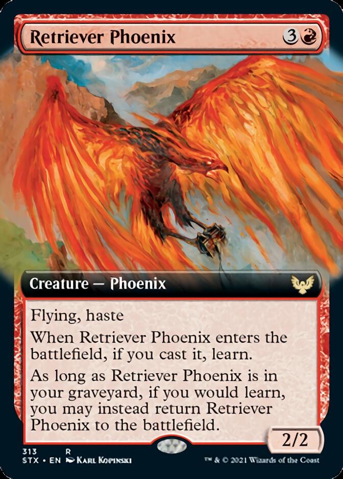 Retriever Phoenix (Extended Art) [Strixhaven: School of Mages] | Kessel Run Games Inc. 