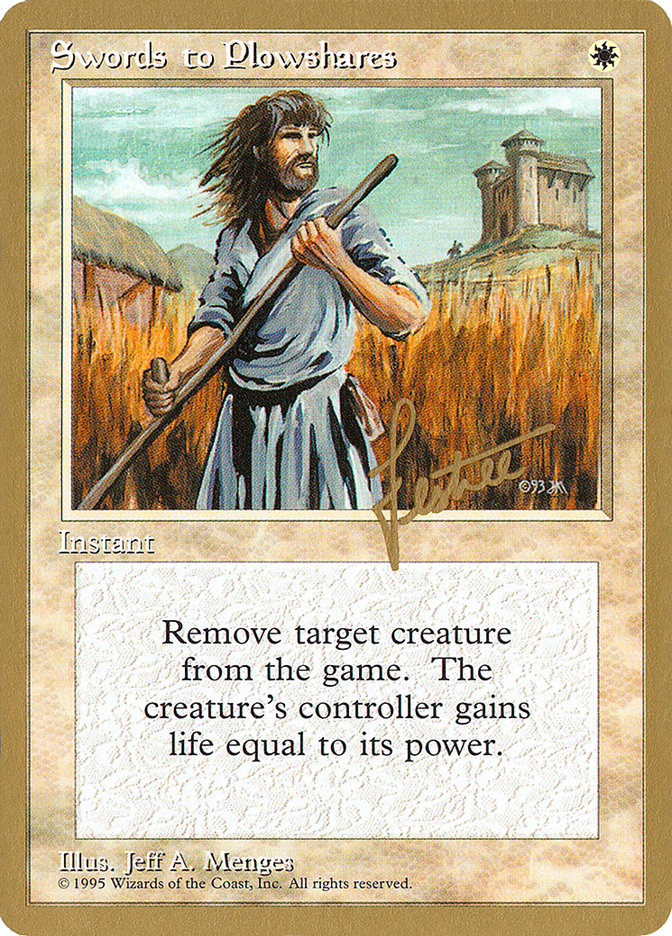 Swords to Plowshares (Bertrand Lestree) [Pro Tour Collector Set] | Kessel Run Games Inc. 