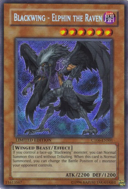 Blackwing - Elphin the Raven [CT06-ENS01] Secret Rare | Kessel Run Games Inc. 