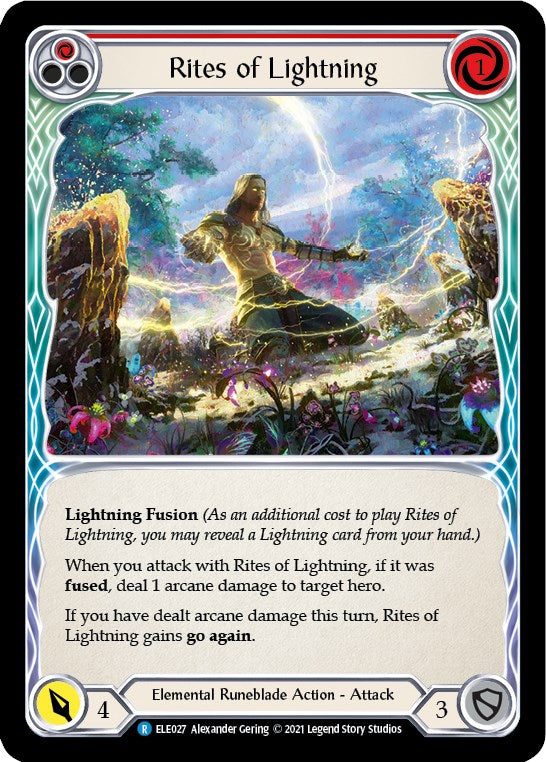 Rites of Lightning (Red) [BRI027] (Tales of Aria Briar Blitz Deck)  1st Edition Normal | Kessel Run Games Inc. 