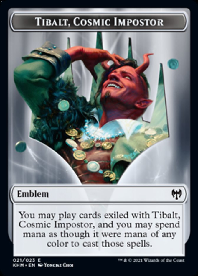 Tibalt, Cosmic Impostor Emblem [Kaldheim Tokens] | Kessel Run Games Inc. 